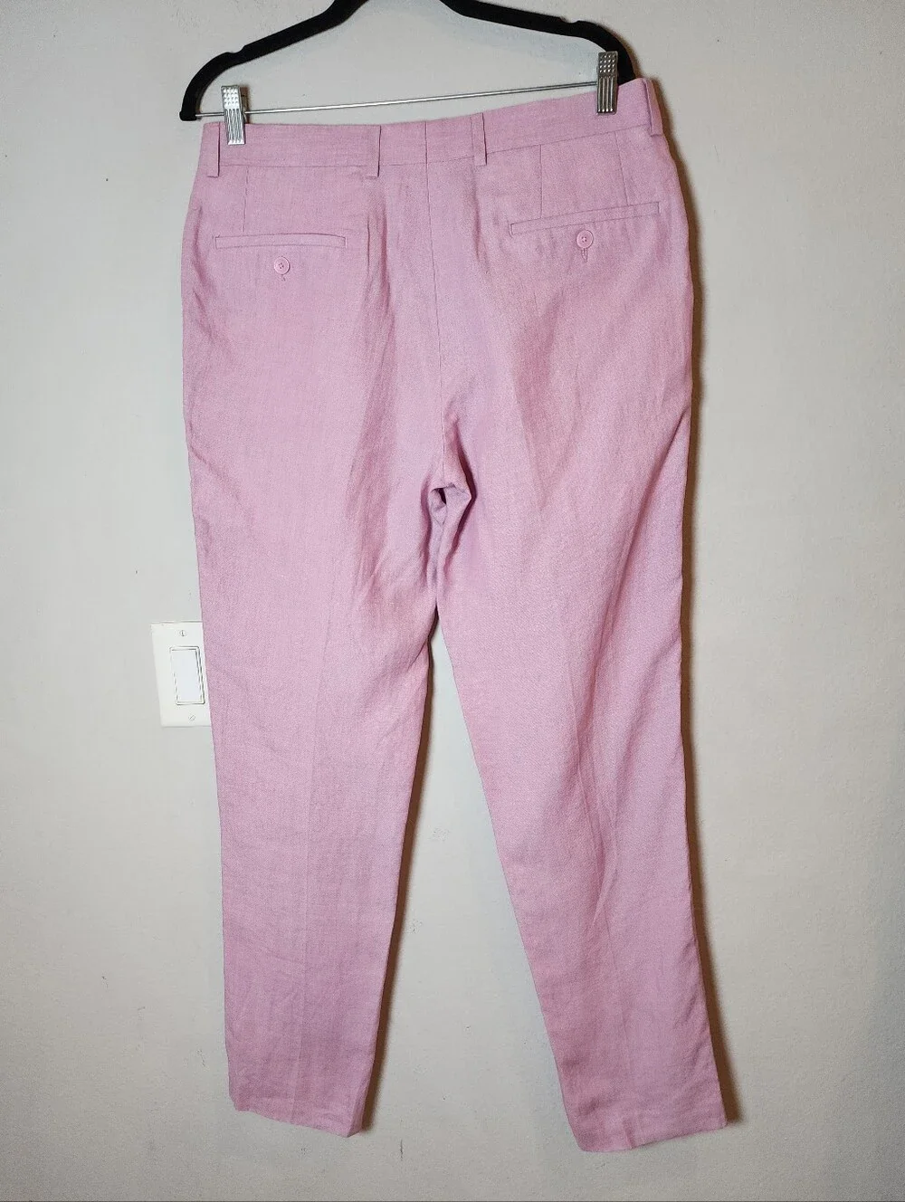 33x32 100% Linen Pink Pants Bar lll Men's Size 33 Slacks Dress Pants Breathable